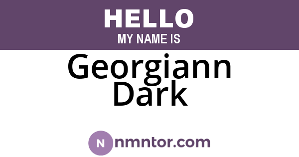 Georgiann Dark
