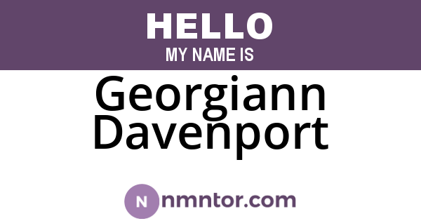 Georgiann Davenport
