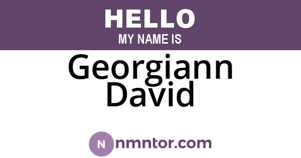 Georgiann David