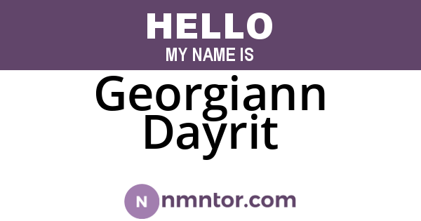 Georgiann Dayrit