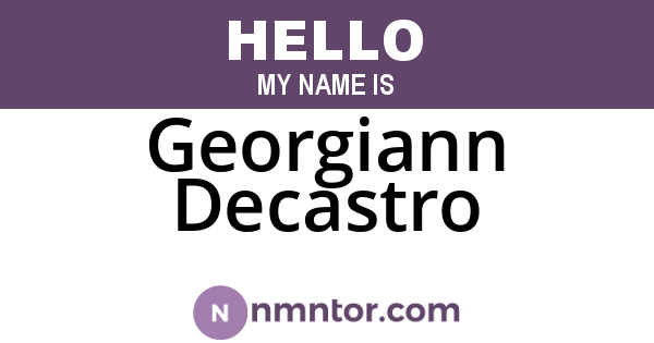 Georgiann Decastro