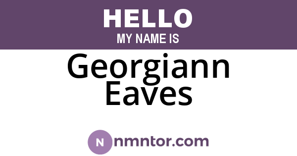 Georgiann Eaves