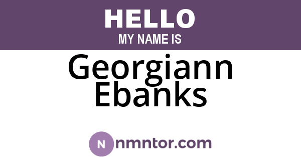 Georgiann Ebanks
