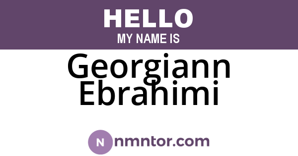 Georgiann Ebrahimi
