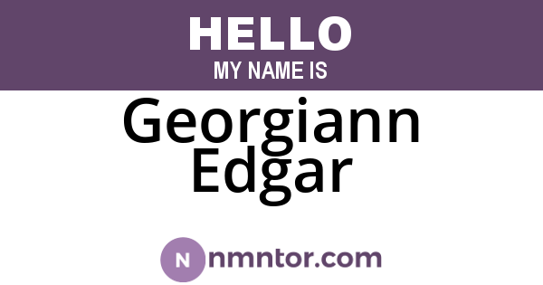 Georgiann Edgar