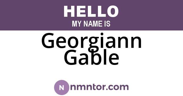 Georgiann Gable