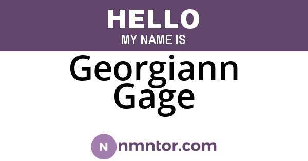Georgiann Gage