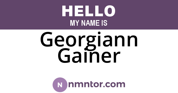 Georgiann Gainer