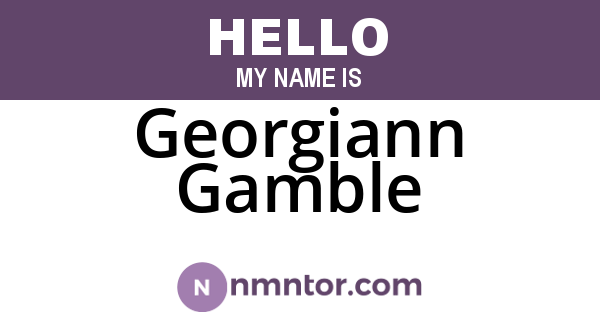 Georgiann Gamble