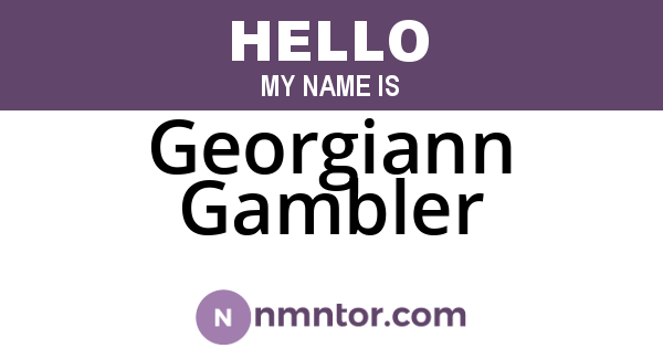 Georgiann Gambler