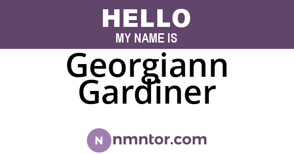 Georgiann Gardiner
