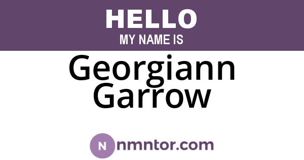 Georgiann Garrow