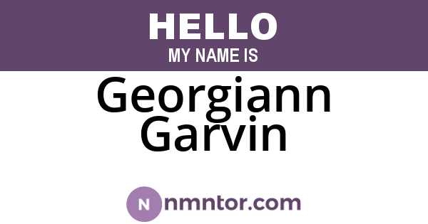 Georgiann Garvin