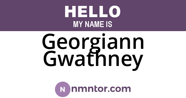 Georgiann Gwathney