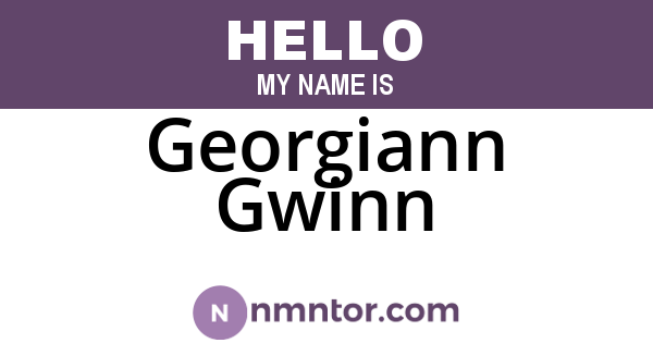 Georgiann Gwinn