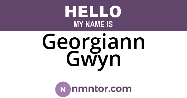 Georgiann Gwyn