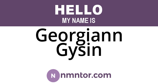 Georgiann Gysin