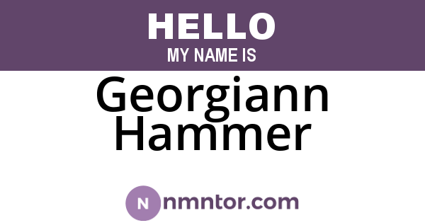 Georgiann Hammer