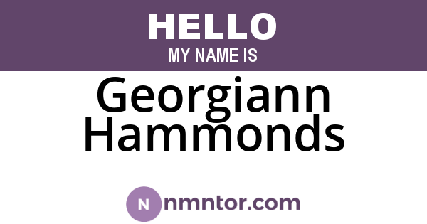 Georgiann Hammonds