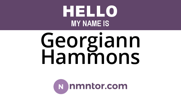 Georgiann Hammons
