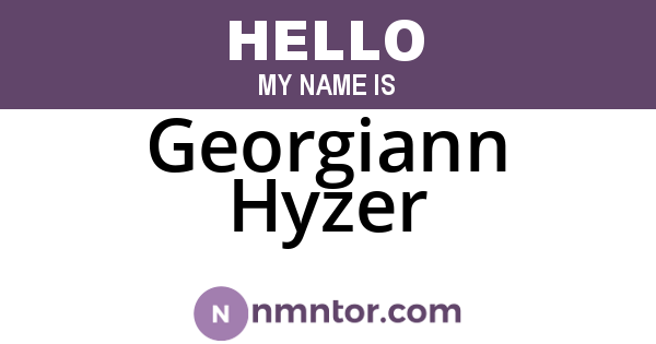 Georgiann Hyzer