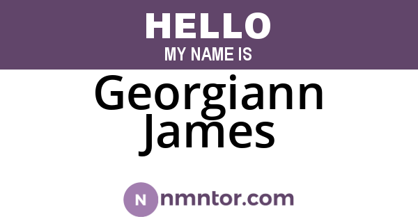 Georgiann James