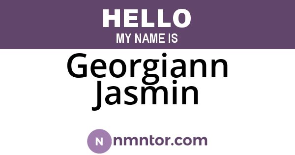 Georgiann Jasmin