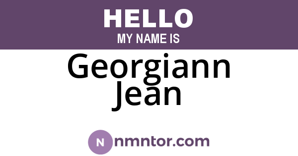 Georgiann Jean