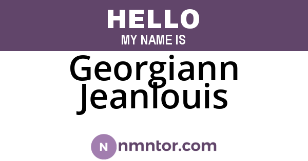Georgiann Jeanlouis
