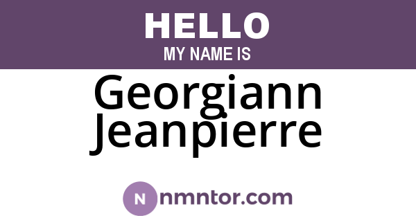 Georgiann Jeanpierre