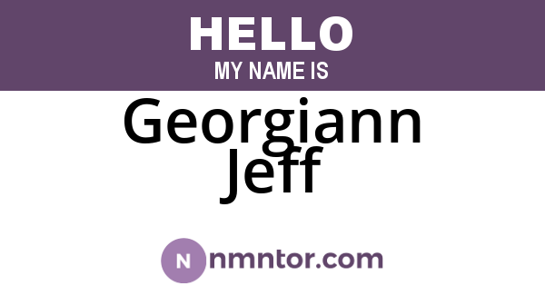 Georgiann Jeff