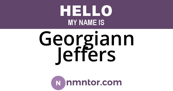 Georgiann Jeffers
