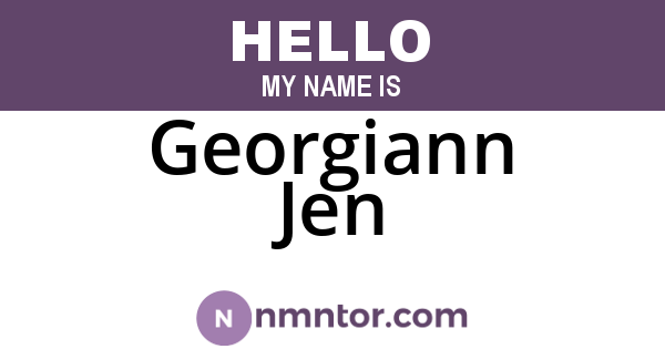 Georgiann Jen