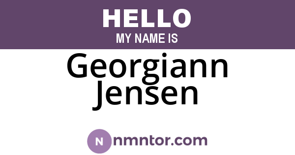 Georgiann Jensen