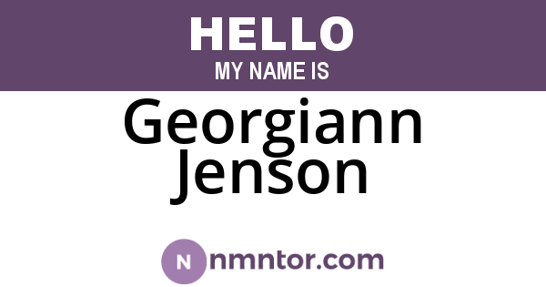 Georgiann Jenson