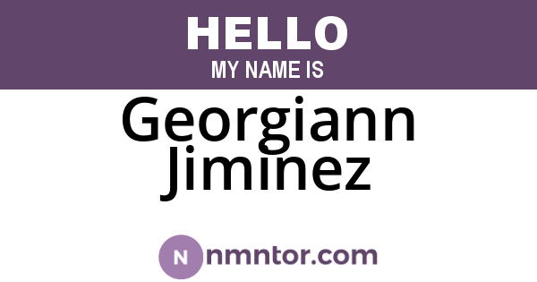 Georgiann Jiminez