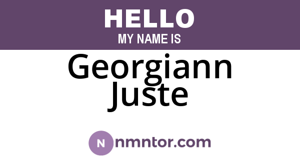 Georgiann Juste