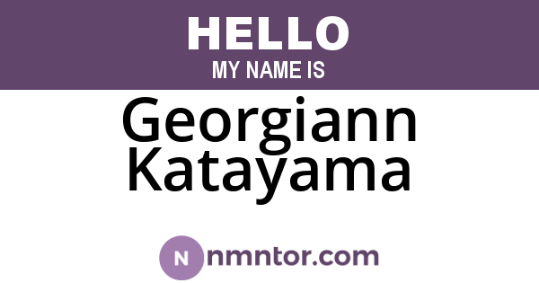 Georgiann Katayama