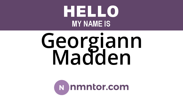 Georgiann Madden