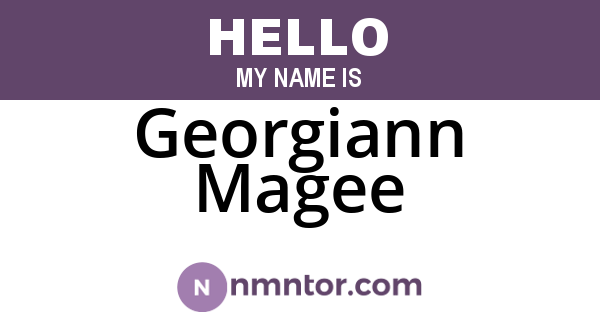 Georgiann Magee