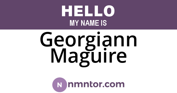 Georgiann Maguire