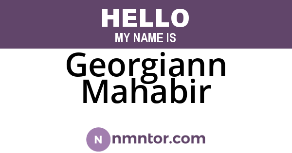 Georgiann Mahabir