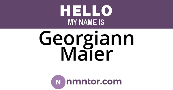 Georgiann Maier