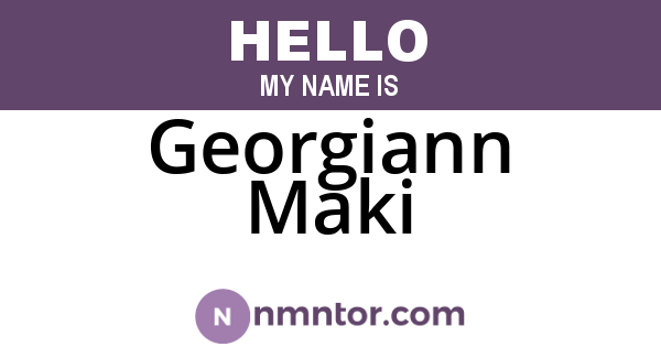 Georgiann Maki