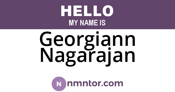 Georgiann Nagarajan