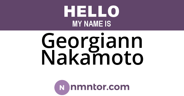 Georgiann Nakamoto