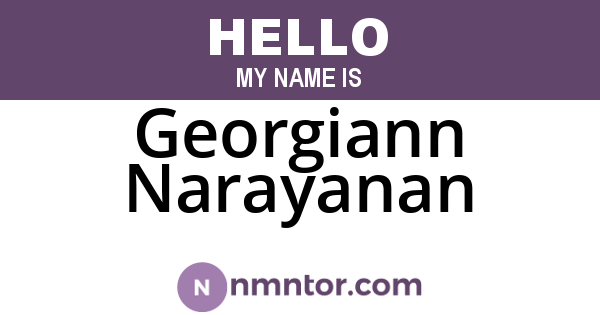 Georgiann Narayanan