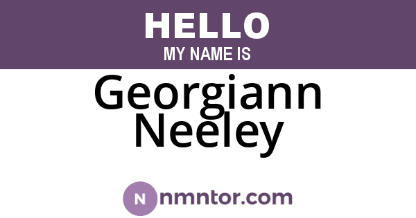 Georgiann Neeley