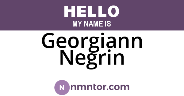 Georgiann Negrin
