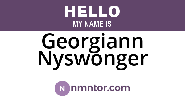 Georgiann Nyswonger